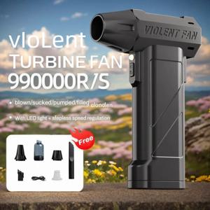 강력한 제트 송풍기 990000RPM 고속 브러시리스 모터 먼지 송풍기 10000mAh 폭력적인 터보 팬 휴대용 자동차 진공 청소기