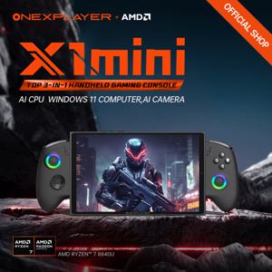 OneXplayer X1 미니 AMD AI 9 HX 370 / 8840U 8.8인치 3-in-1 휴대용 PC 게임 콘솔 노트북 태블릿 AI 컴퓨터 탈착식 컨트롤러