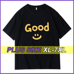 플러스 사이즈 여성용 여름 프린트 레터 순면 티셔츠 5XL 6XL 7XL 루즈핏 캐주얼 O넥 탑 통기성 스포츠웨어