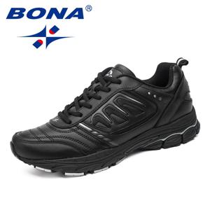BONA 새로운 스타일 남성 운동화 Ourdoor 조깅 트레킹 운동화 레이스 업 운동화 편안한 가벼운 소프트