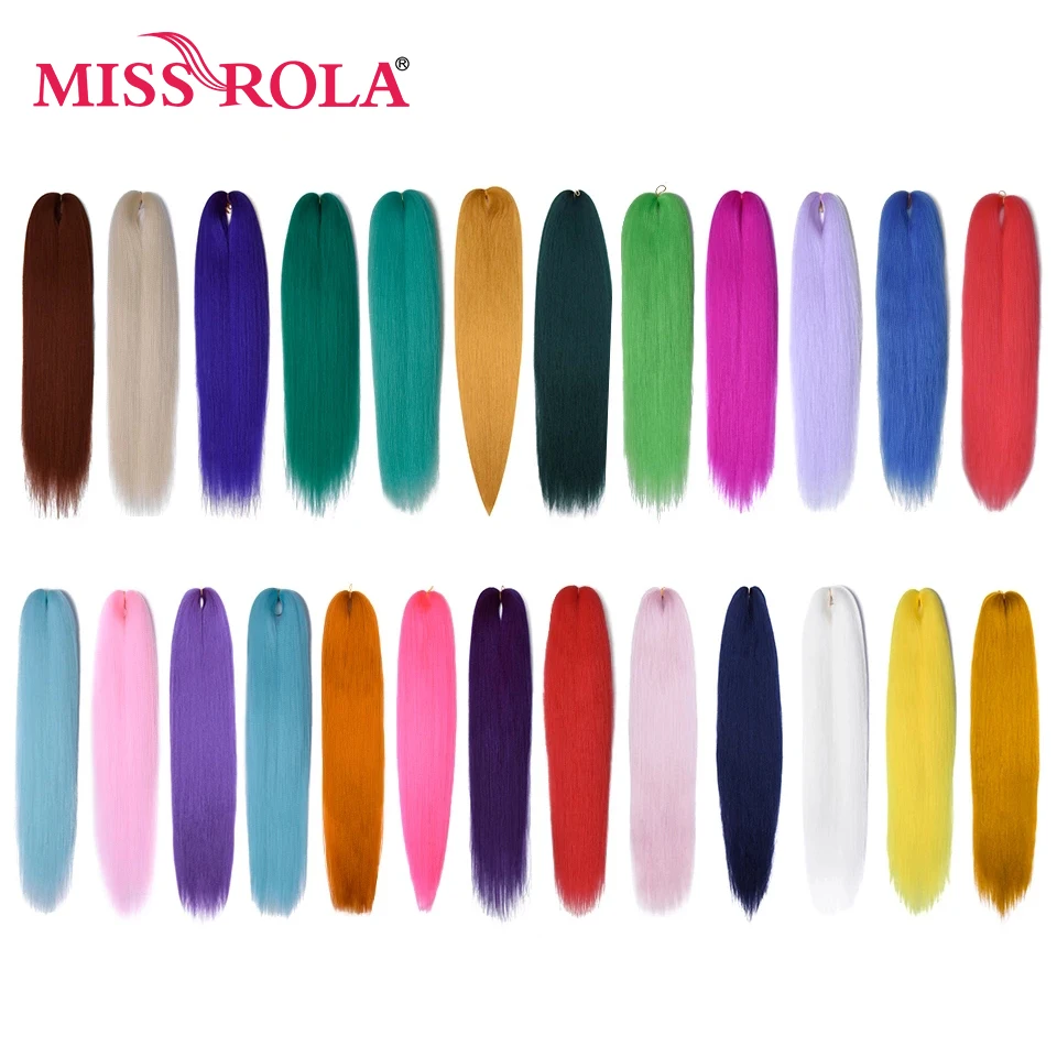 Miss Rola 합성 도매 대량 6 조각 30 인치 28 인치 26 인치 Pre Stretched Jumbo Braiding Hair Kanekalon EZ Twist Braid Hair