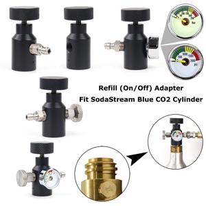 CO2 실린더 탱크 리필 어댑터 필 스테이션 On/Off 어댑터 TR21-4 나사 맞춤 SodaStrea Blue CO2 실린더