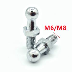 2x10mm M8 M6 범용 부트 보닛 가스 스트럿 엔드 피팅 커넥터 스프링 리프트 지지대 용 볼 스크류 볼트 핀 조인트 밸브