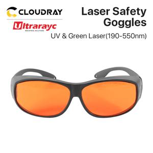 Ultrarayc 레이저 안전 고글 190-550nm OD6+ CE 레이저 안전 안경 UV 및 녹색 레이저 기계용 보호 고글
