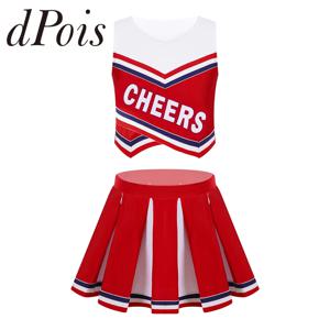 키즈 소녀 치어 리더 의상 치어 리더 유니폼 민소매 편지 건배 춤 의류 세트 Performance Outfit Dancewear