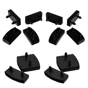 10Pcs 사각형 검은 플라스틱 교체 소파 침대 슬레이트 센터 엔드 캡 홀더 나무 침대 침대 프레임 부품에 대 한 내부 고무 슬리브