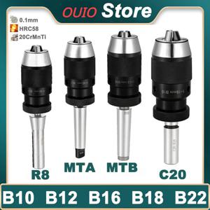 OUIO MT2 MT3 MT4 MT5 R8 C10 C12 C16 C20 B10 B12 B16 B18 B22 모스 드릴 척 선반 CNC 드릴 머신 자체 조임 드릴