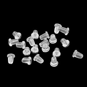200 개/몫 고무 귀걸이 다시 실리콘 라운드 귀 플러그 차단 된 모자 귀걸이 다시 Stoppers DIY 귀걸이 부품 보석 만들기
