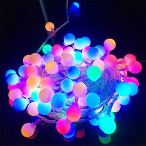 글로브 스트링 조명 220V 10m 100 공 LED 화환 연결 가능 8 가지 모드 Fariy 조명 크리스마스 파티오 파티 실내 실외 침실