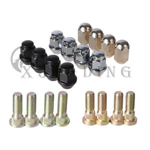 4 Pcs M10x1.25 스플라인 스크류 휠 허브 스터드 & 러그 너트 ATV Go kart UTV 버기 쿼드 자전거 바퀴 장착 고정 액세서리