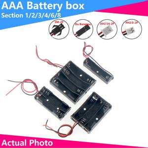 커버와 스위치가 있는 2X 3X 4X AAA 방수 배터리 상자 스위치 배터리 상자가 있는 4개의 AA 상자