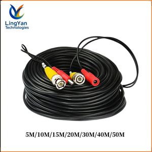 5-50M 2-in-1 BNC + DC 전원 비디오 연장 케이블 AHD CCTV 카메라 DVR 시스템 야외 감시 HD 비디오 보안