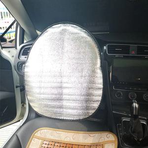 자동차 핸들 커버 자동차 핸들 태양 그늘 이중 두꺼운 태양 보호 접이식 자외선 차단제 자동차 용품 실버