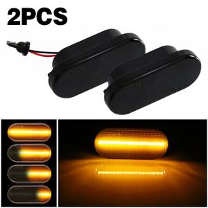 2PCS Led 다이나믹 사이드 마커 회전 신호등 VW 골프 3 4 MK3 MK4 Passat 3BG 폴로 6N 9N Bora Vento 용 순차 깜박이 빛