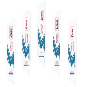 5PCS 바이메탈 코발트 왕복 톱 블레이드 얇은 금속 절단 용 6 인치 18TPI R622PT 세이버 톱 블레이드 내구성 절단 도구