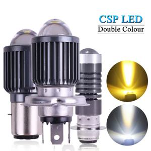 1PCS 10000LM H4 LED 오토바이 헤드 라이트 H6 BA20D P15D Led CSP 렌즈 흰색 노란색 안녕 Lo 빔 오토바이 스쿠터 러닝 라이트