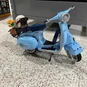 새로운 로마 휴일 기술 Vespass 125 MOC 오토바이 Citys MOTO 빌딩 블록 벽돌 모델 장난감 어린이를위한 소년 선물
