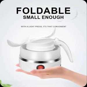 220V 0.6L 미니 접이식 주전자 휴대용 온수기 600W 실리콘 압축 전기 주전자 홈 주전자 여행하기 쉬운