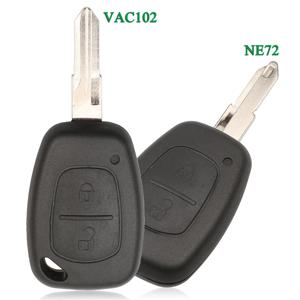 Jingyuqin 교체 2 버튼 Renault Traffic Master Vivaro Movano Kangoo 스마트 원격 자동차 키 VAC102 NE72 블레이드