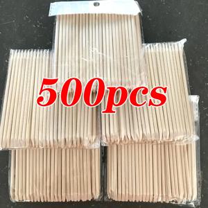 네일 오렌지 우드 스틱 100/500Pcs 더블 헤드 큐티클 푸셔 리무버 페디큐어 매니큐어 스틱 도구 11.5cm 라인 석 따기