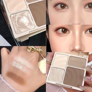 페이셜 하이라이터 메이크업 팔레트, 페이스 매트 섀도우, 지속되는 글로우 브라이트닝, 컨투어 쉬머 파우더 화장품