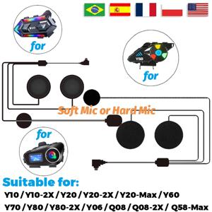 헤드폰은 Y10/Y10-2X/Y20/Y20-2X/Y20-Max/Y60/Y70/Y80/Y80-2X/Y06/Q08/Q08-2X/Q58-Max 오토바이 헬멧 헤드셋에만 적합합니다.