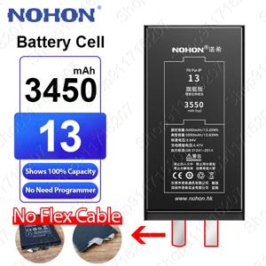 iPhone 13 12 Mini 14 15 Pro 11 XR XS Max 교체 배터리 용 NOHON 배터리 (BMS 케이블 없음) 용접 수리 BMS 100% 건강 필요