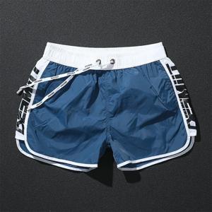 남성 비치 반바지 수영 트렁크 체육관 기차 스포츠 반바지 여름 패션 컬러 매칭 조깅 러닝 반바지 남성 의류