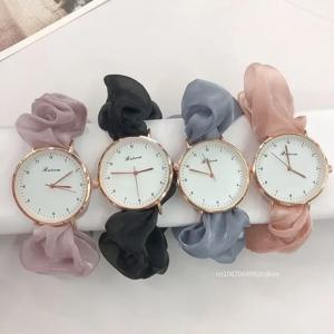 크리 에이 티브 리본 디지털 시계 요정 우아한 성격 학생 소녀 리본 시계 걸쇠 팔찌 시계 시계 선물 Reloj