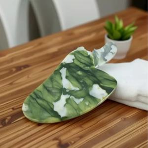 1PC 천연 비취 돌 Gua Sha 보드 마사지 Guasha 스크레이퍼 플레이트 얼굴 미용 건강 마사지 도구 얼굴 목 뒤로 스킨 케어