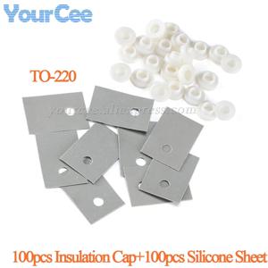 500pcs/100pcs TO-220 절연 실리콘 패드 시트 스트립 방열판 심 TO 220 트랜지스터 플라스틱 절연 와셔
