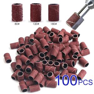 100pcs 밴드 연마 밀링 머신 액세서리 네일 아트 샌딩 도구 80 ''/120''/180 