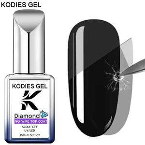 KODIES GEL 새로운 슈퍼 샤인 탑 코트 젤 매니큐어 UV 다이아몬드 탑 코트 닦아내지 않는 실러 젤 마감 매니큐어 네일 아트 살롱 품질