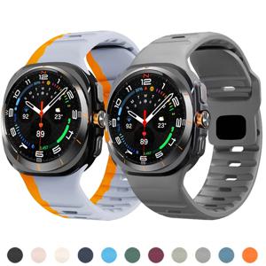 삼성 갤럭시 워치7 울트라 스트랩 47mm 액세서리, 삼성 갤럭시 워치 울트라 밴드 47mm용 스포츠 실리콘 팔찌