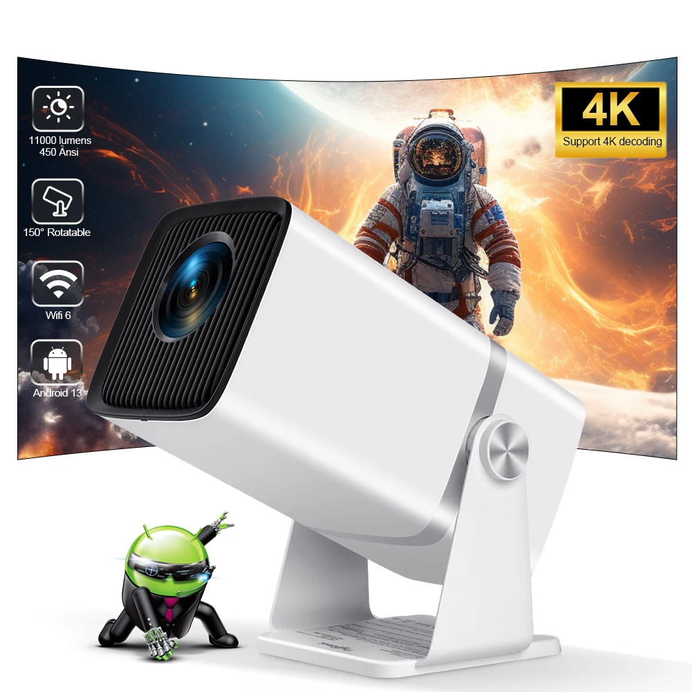 ThundeaL 4K 풀 HD 프로젝터 FHD TD80W 안드로이드 WiFi 3D 홈 시어터 TD80 휴대용 빔 프로젝터 회의 비디오 영화 PK HY320
