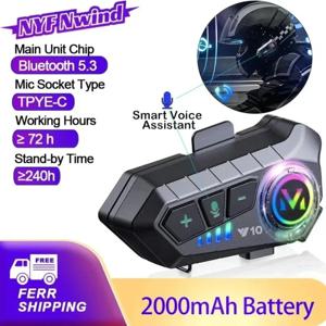 블루투스 5.3 헬멧 헤드셋 무선 핸즈프리 통화 전화 키트 오토바이 방수 이어폰 MP3 음악 플레이어 스피커 모토