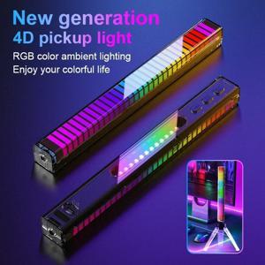 RGB 사운드 픽업 램프 LED 분위기 조명 음악 리듬 라이트 Muticolor 음악 동기화 파티 Esports 룸 자동차 장식