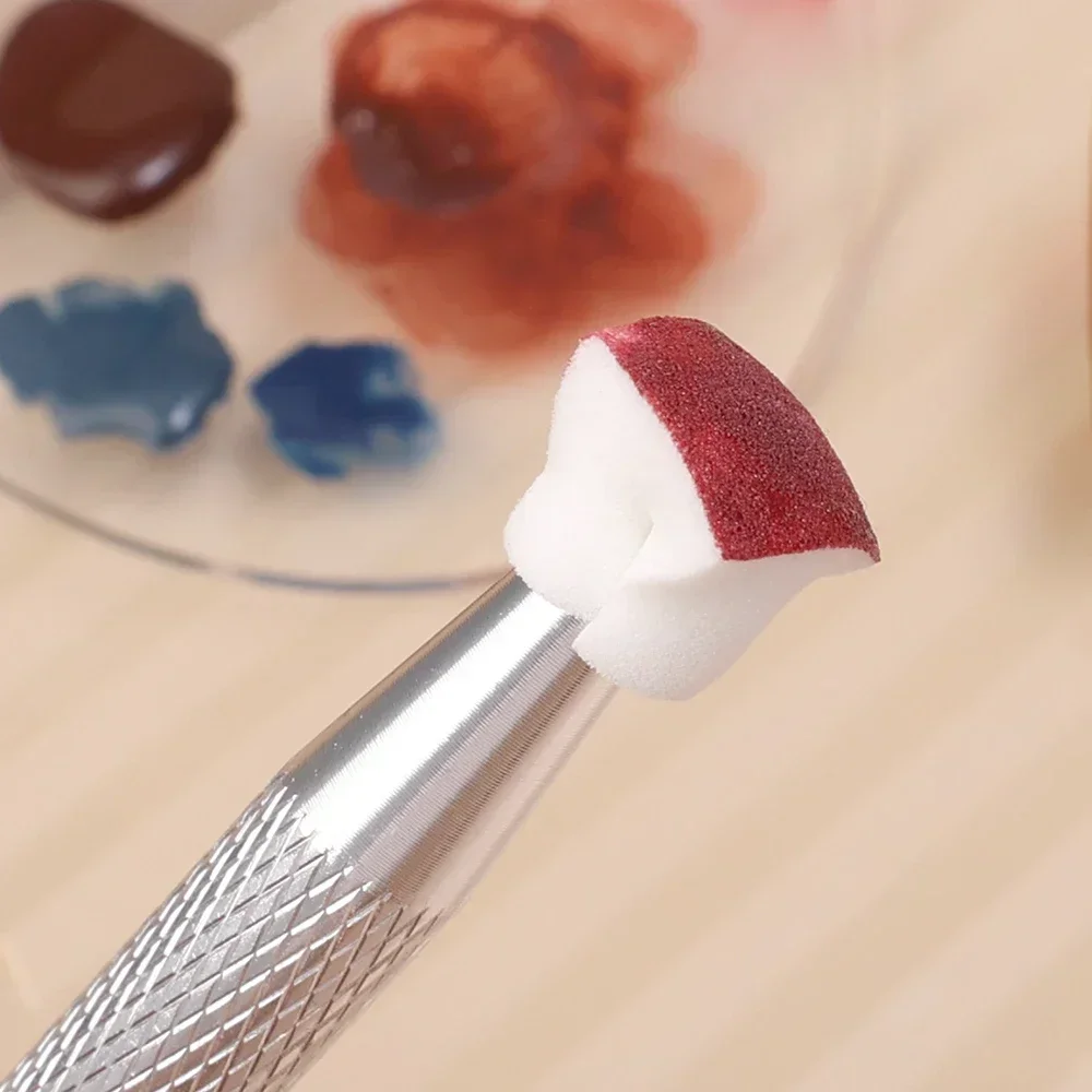 네일 아트 스폰지 소프트 스폰지 그라디언트 네일 아트 스탬퍼 도구 컬러 페이드 매니큐어 DIY 크리 에이 티브 네일 스폰지 그리퍼 도구