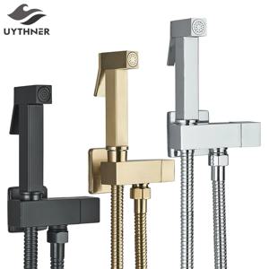 Uythner 욕실 비데 수도꼭지 황동 탭 세탁기 믹서 단일 냉수 샤워 분무기 헤드 탭 화장실 수도꼭지 화장실 핸들 제트