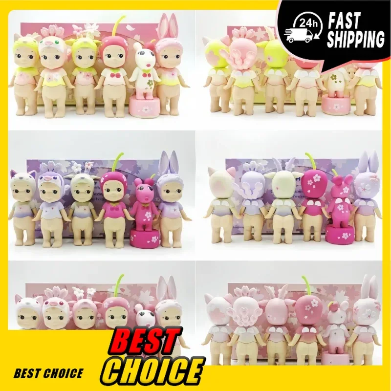 5-6Pcs 써니 엔젤 벚꽃 봄 시리즈 한정판 블라인드 박스 미스터리 장난감 선물 컬렉션 카와이 귀여운 그림 인형