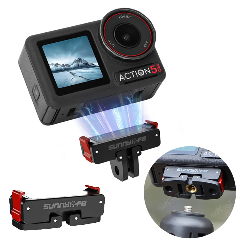 DJI Osmo Action 5 Pro Action 3용 마그네틱 어댑터 DJI Action 4 카메라 확장 액세서리용 접이식 퀵 릴리스 플레이트