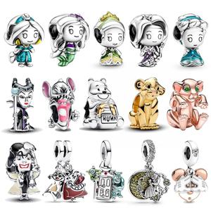 MINISO Disneys 동물 동원 매력 비즈 925 스털링 실버 핫 여성 원래 925 팔찌 팔찌 DIY 쥬얼리 펜던트