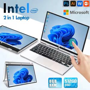 11.6인치 터치스크린 노트북 2 in 1 윈도우 11 프로 인텔 N4020 태블릿 PC 컴퓨터 8GB DDR4 128GB 256GB 512GB SSD 스터디 노트북