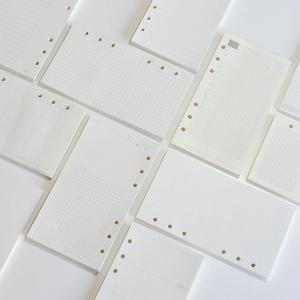 A5 A6 A7 Woodfree 인쇄 용지 플래너 Filofax Creative Office 노트북 용 내부 페이지 나선형 필러 용지 바인더 내부 페이지