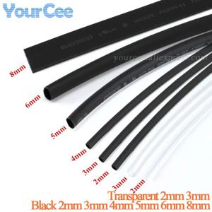 열 수축 열 수축 튜브, 투명 절연 슬리브, 와이어 랩 케이블 키트, 6 사이즈, 2mm, 3mm, 4mm, 5mm, 6mm, 8mm, 1 로트 = 8 개