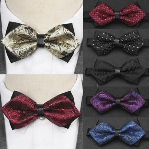남자 Bowtie 최신 나비 매듭 망 액세서리 고급스러운 나비 넥타이 검은 넥타이 공식적인 상업 정장 결혼식 넥타이