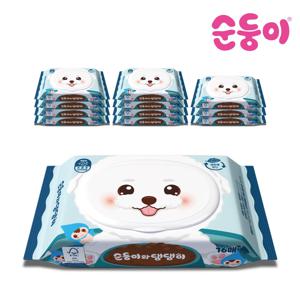 댕댕이 강아지 물티슈 휴대 캡형 16매 12팩/cDG휴12