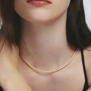 14K 글램 스네이크 2mm 이태리 체인 목걸이 GLBCN168 뱀줄 레이어드