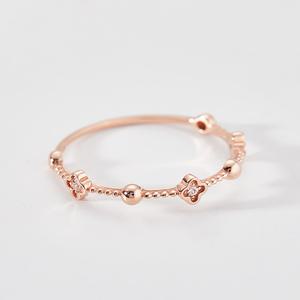 14K 베로니카 반지 플라워 큐빅