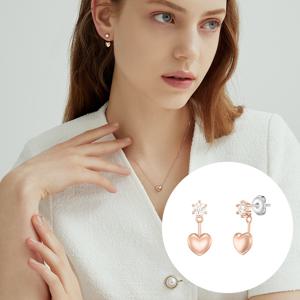 [제이에스티나] LALA J 하트 이어자켓 귀걸이_JJLJEQ4BF376SR000